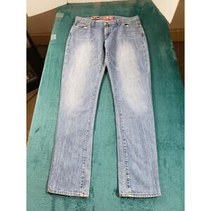 Quality Jeans Sz 14 Womens Blue Mid Rise Cotton Pants Ladies Straight NWT
